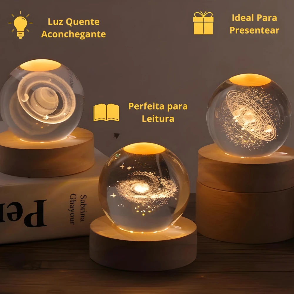 Luminária Cristal 🌙✨