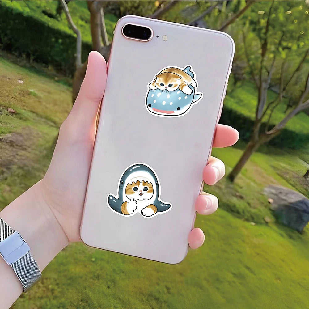 Adesivos Kawaii de Tubarão🦈✨
