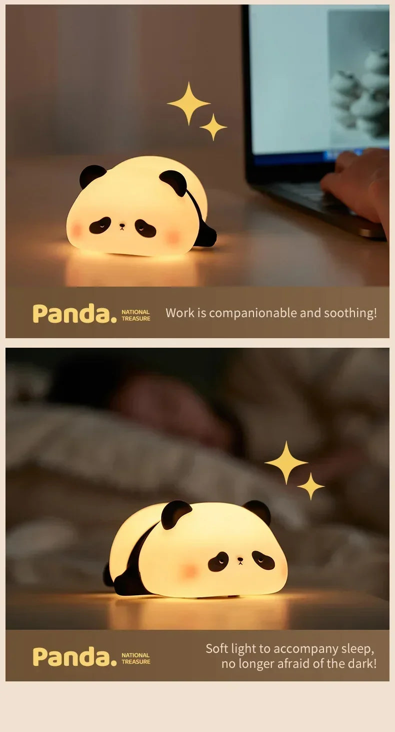 Luminária Panda Kawaii em Silicone 🐼
