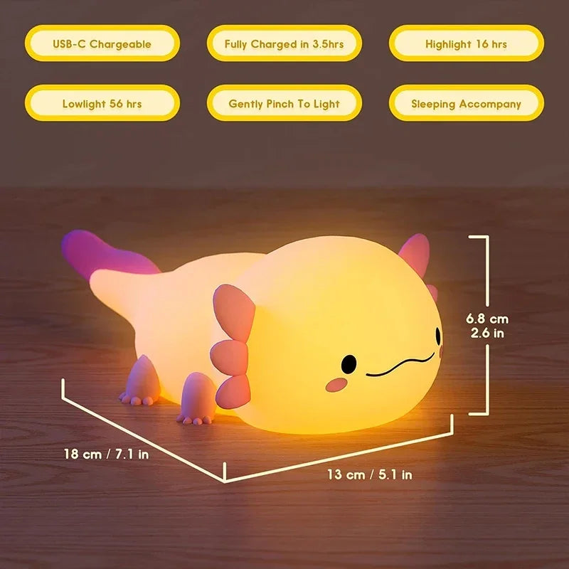 Luminária Axolote Kawaii 🦎