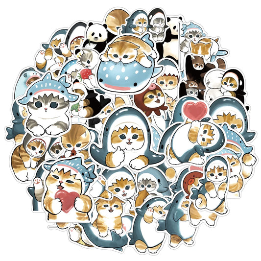 Adesivos Kawaii de Tubarão🦈✨