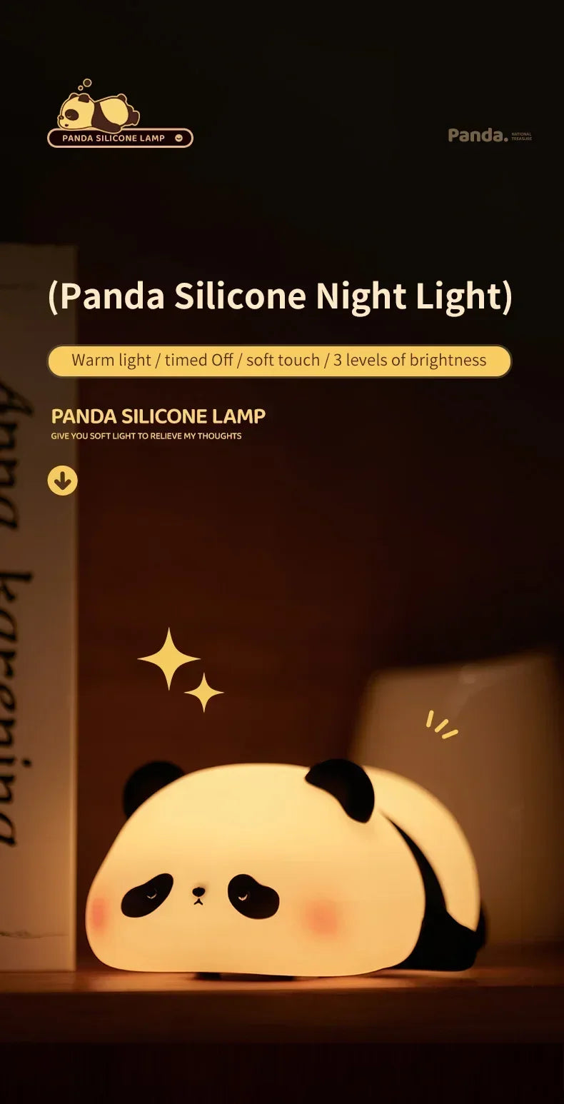 Luminária Panda Kawaii em Silicone 🐼