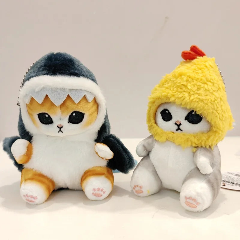 Chaveiro Pelúcia Kawaii Mofusand🐱🦈🍤✨