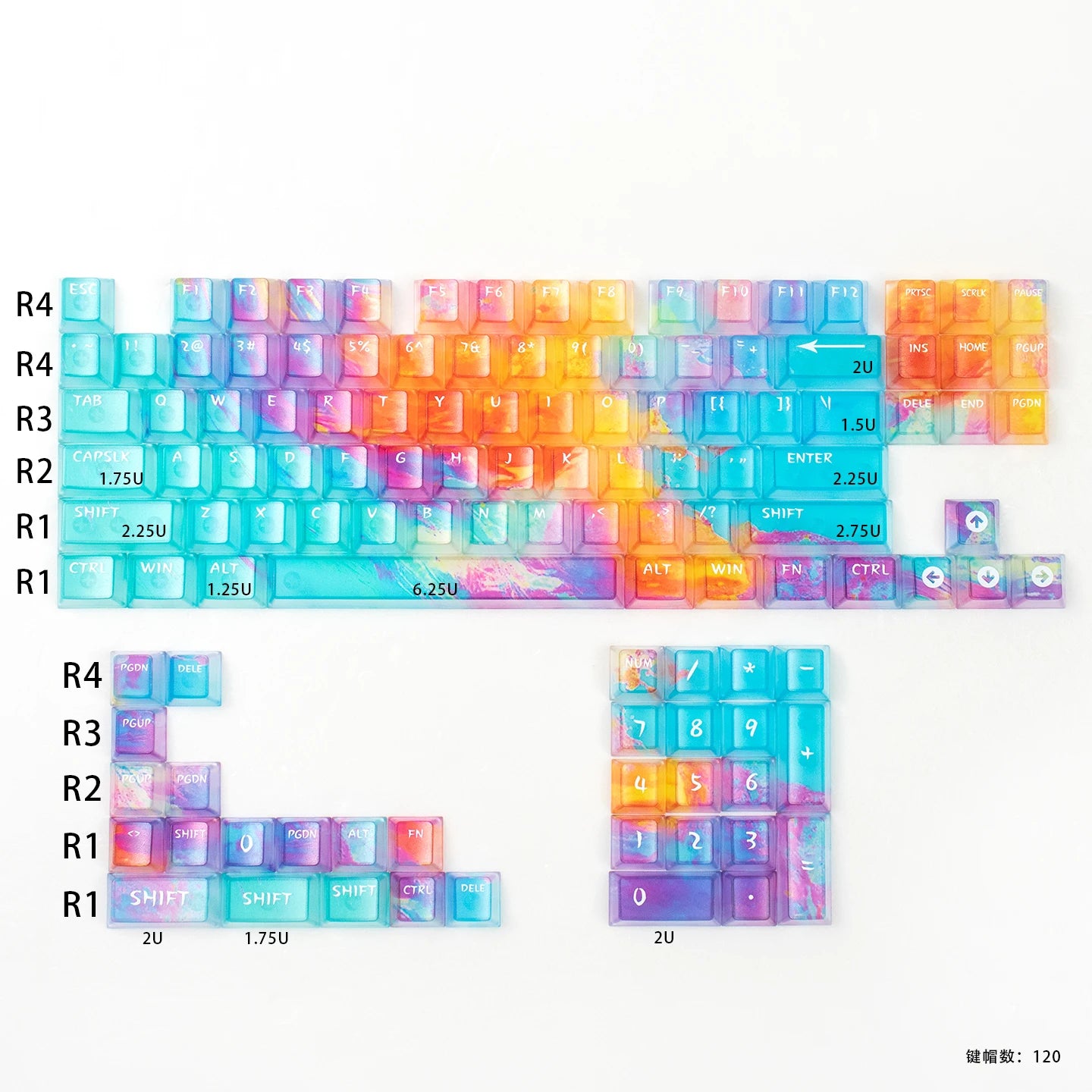 Teclado Blue Gradient ❄️