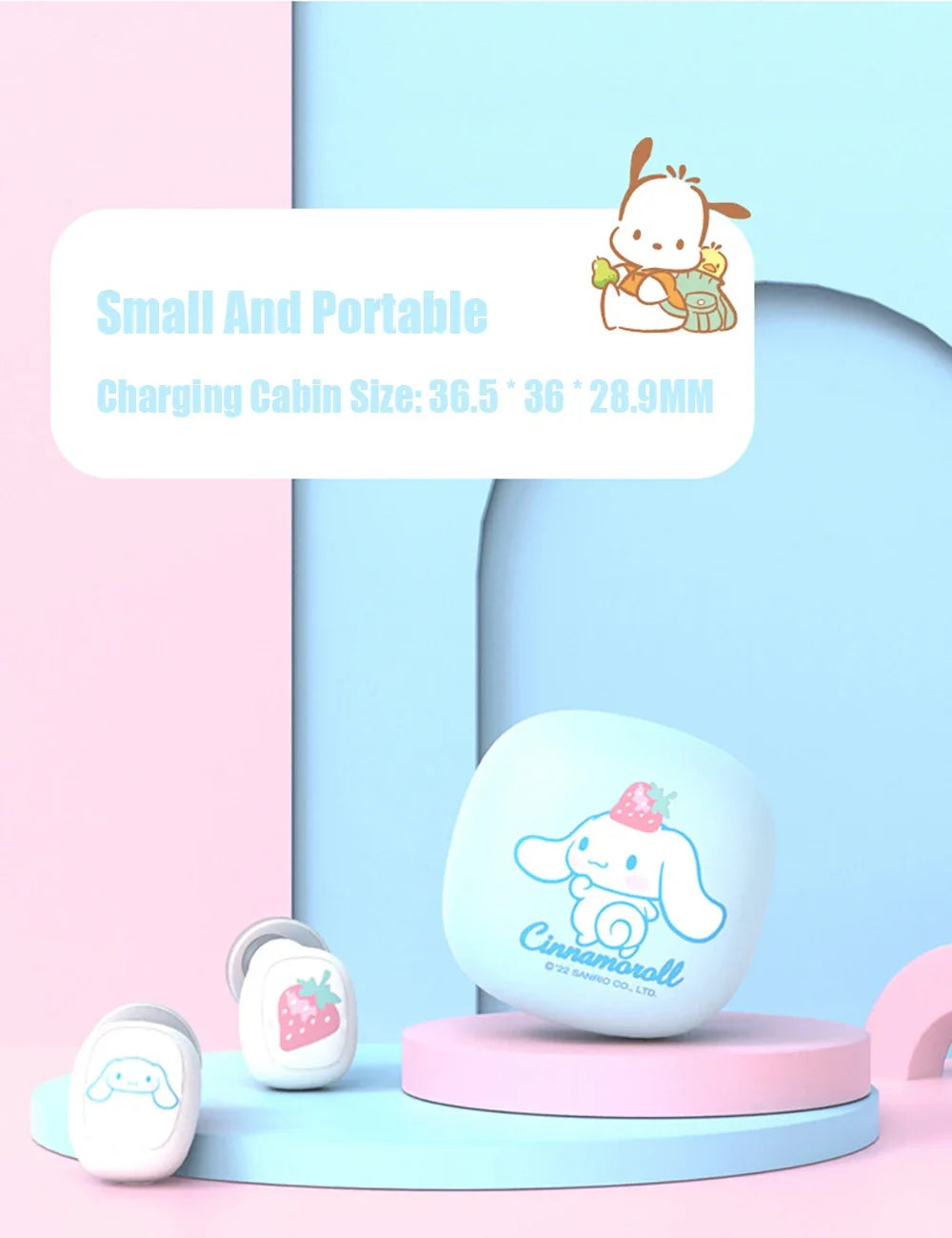 Fones Bluetooth Sanrio 🎀