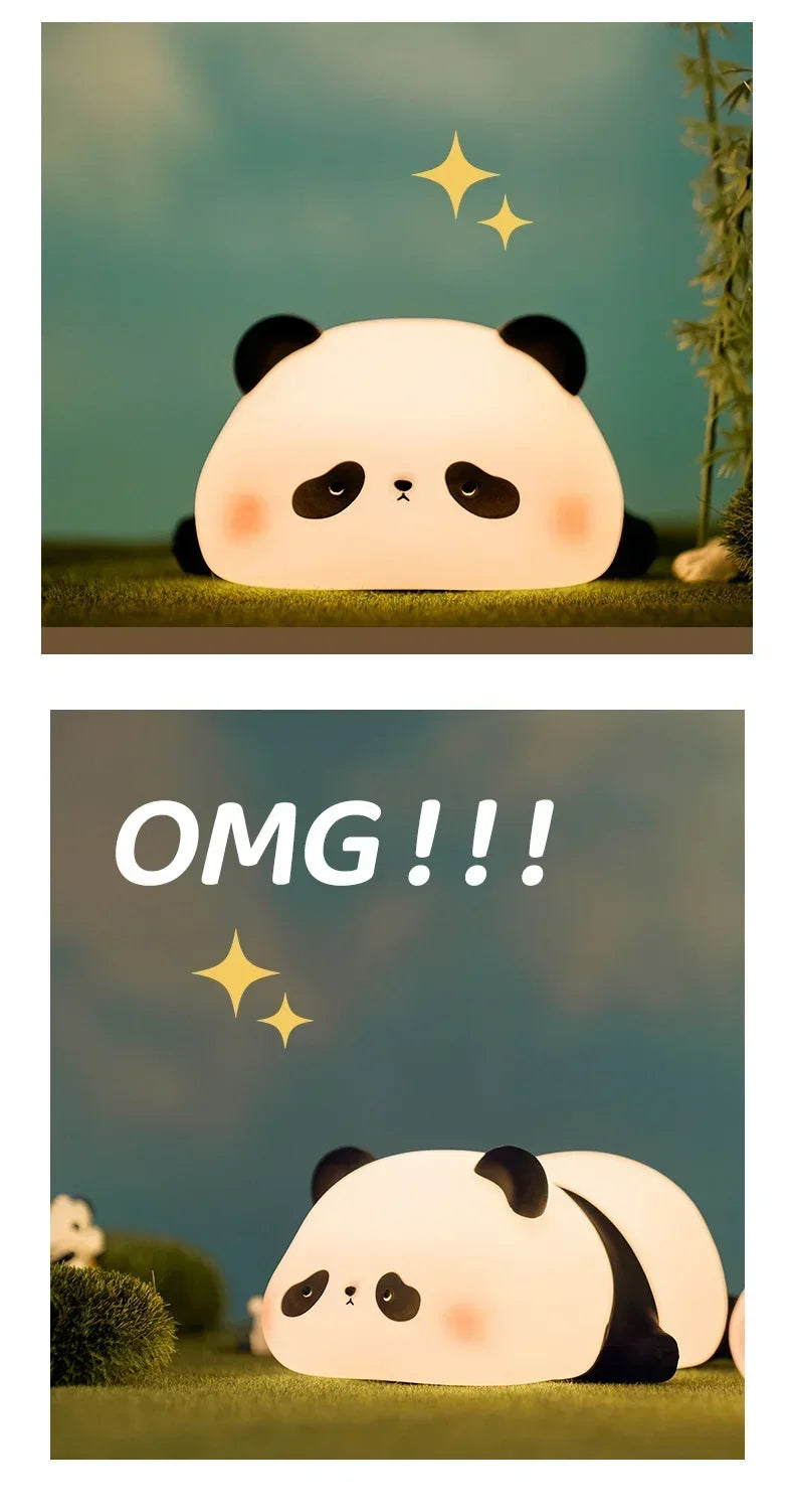 Luminária Panda Kawaii em Silicone 🐼