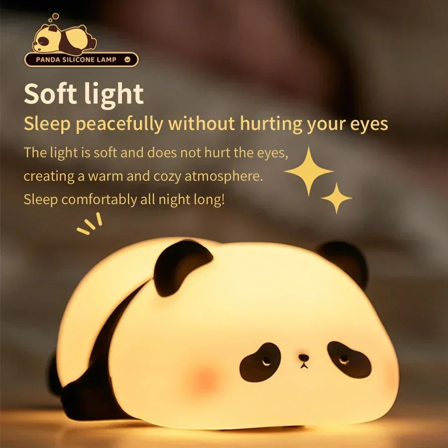 Luminária Panda Kawaii em Silicone 🐼