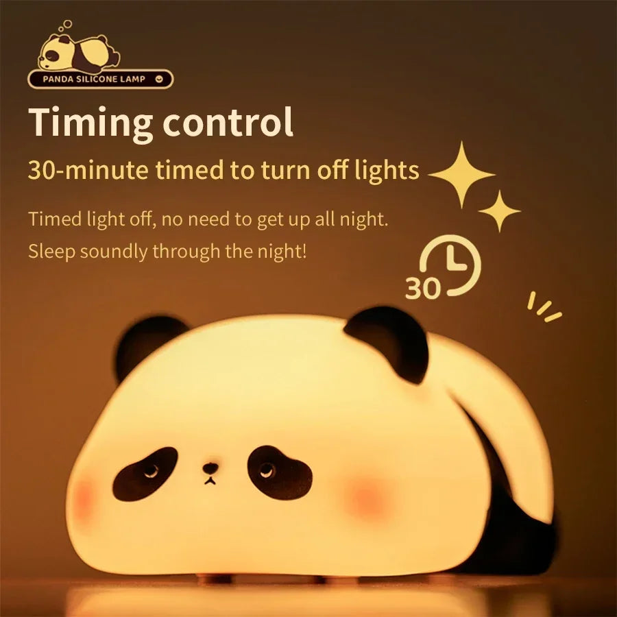 Luminária Panda Kawaii em Silicone 🐼