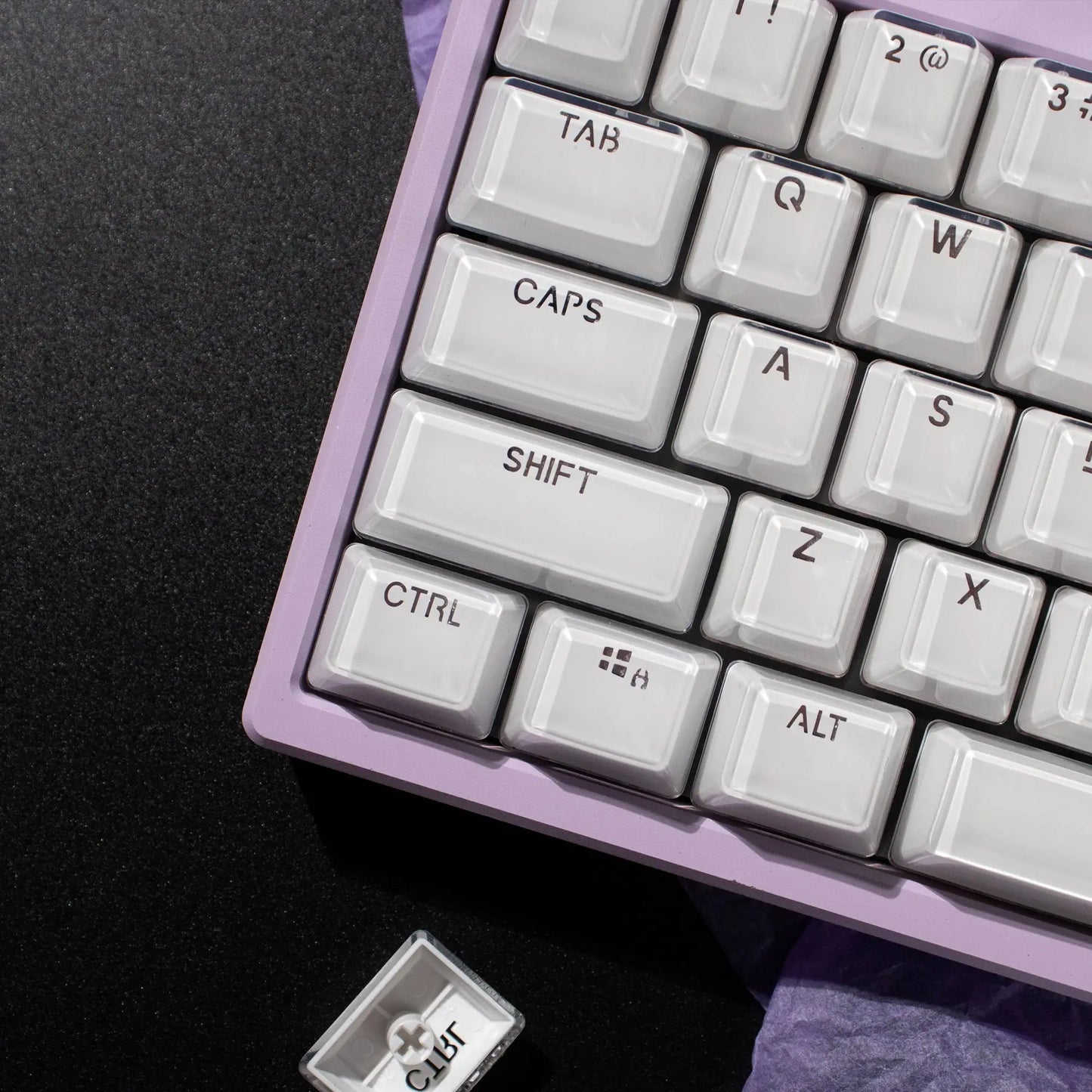 Teclado Jelly Rosa & Branco 123 Teclas 🍓