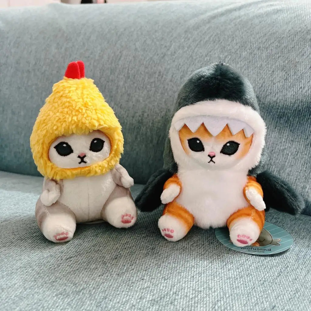 Chaveiro Pelúcia Kawaii Mofusand🐱🦈🍤✨