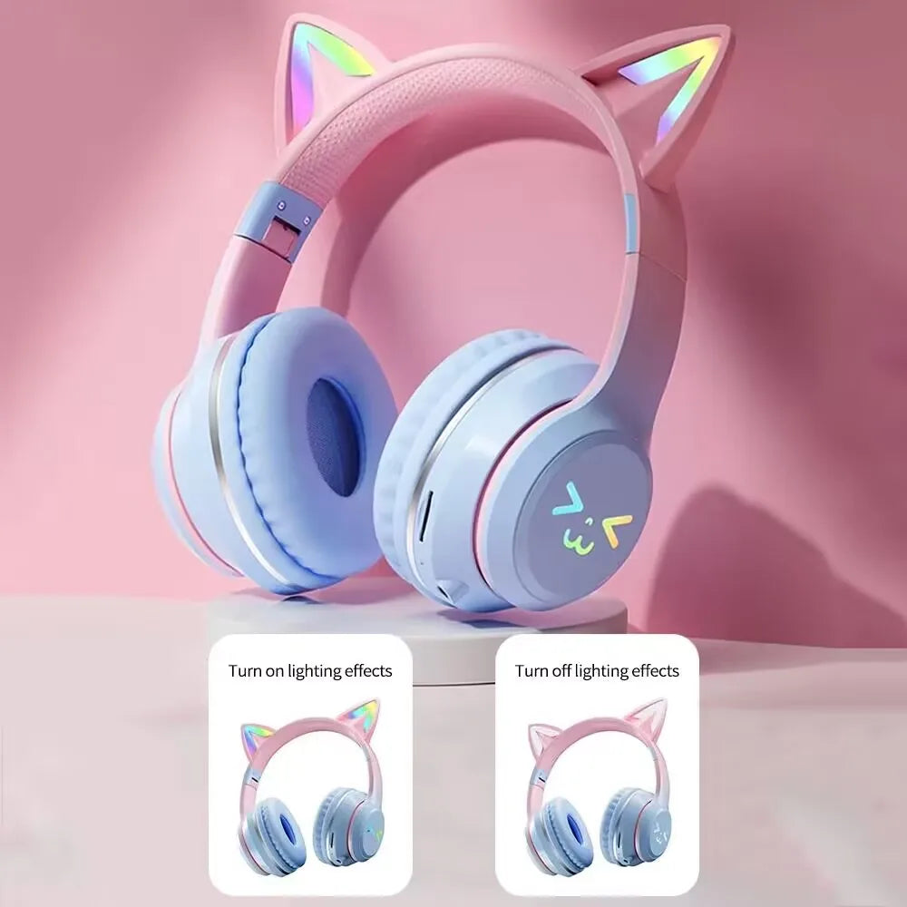 Fones Sem Fio Cat Ear RGB 🐱