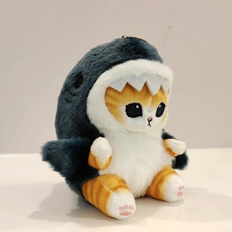 Chaveiro Pelúcia Kawaii Mofusand🐱🦈🍤✨
