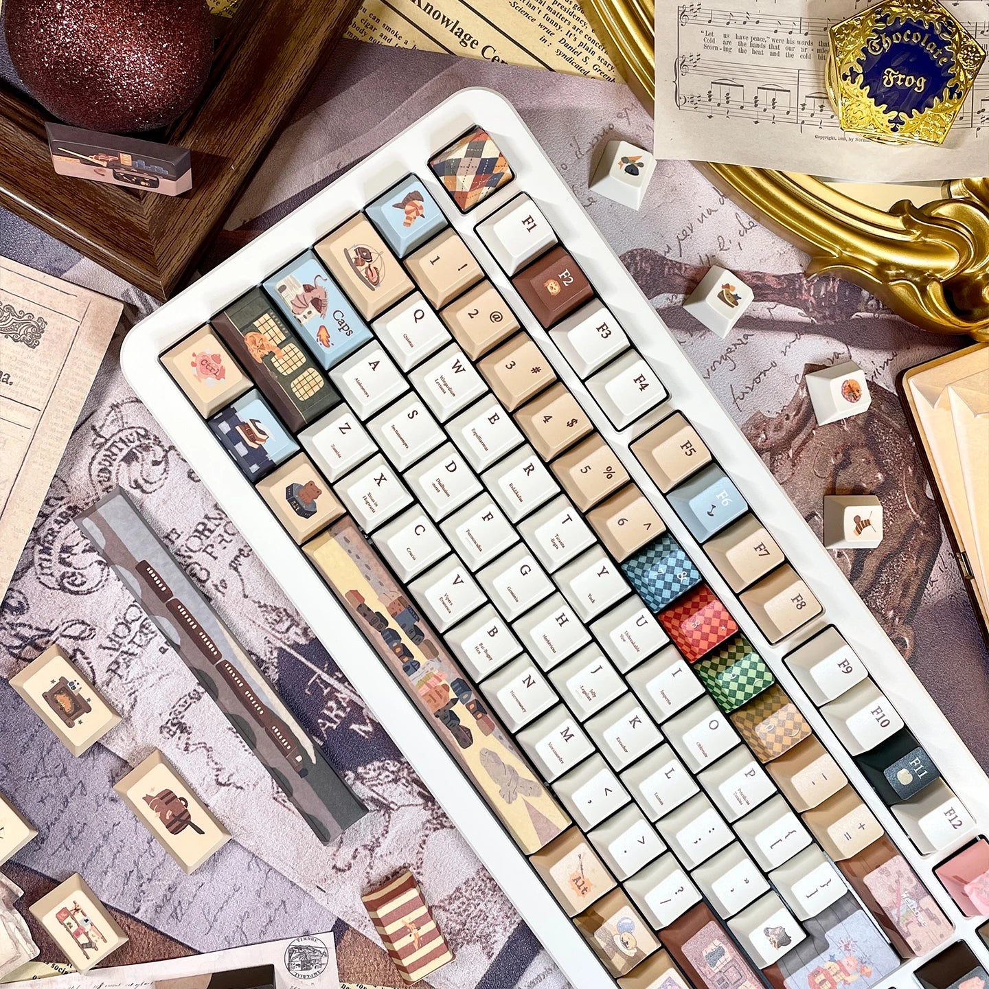 Teclado Retrô 135 Teclas 🎮⌨️