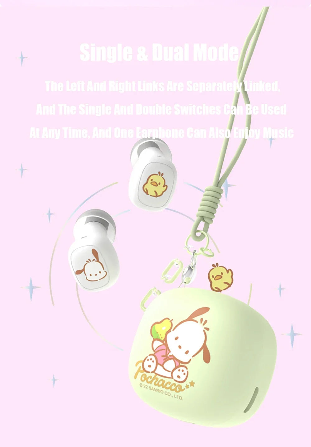 Fones Bluetooth Sanrio 🎀