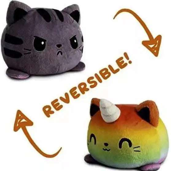 Boneco de Pelúcia Reversível 3 em 1 🐱🐢🦄