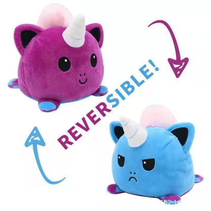Boneco de Pelúcia Reversível 3 em 1 🐱🐢🦄