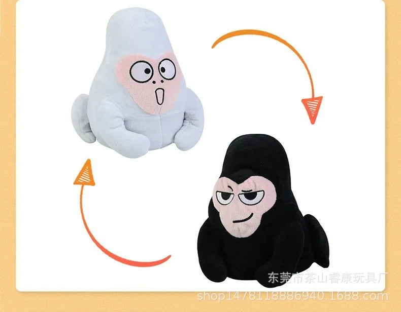 Boneco de Pelúcia Reversível 3 em 1 🐱🐢🦄