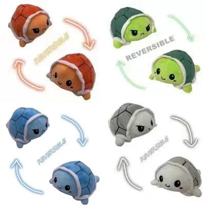 Boneco de Pelúcia Reversível 3 em 1 🐱🐢🦄