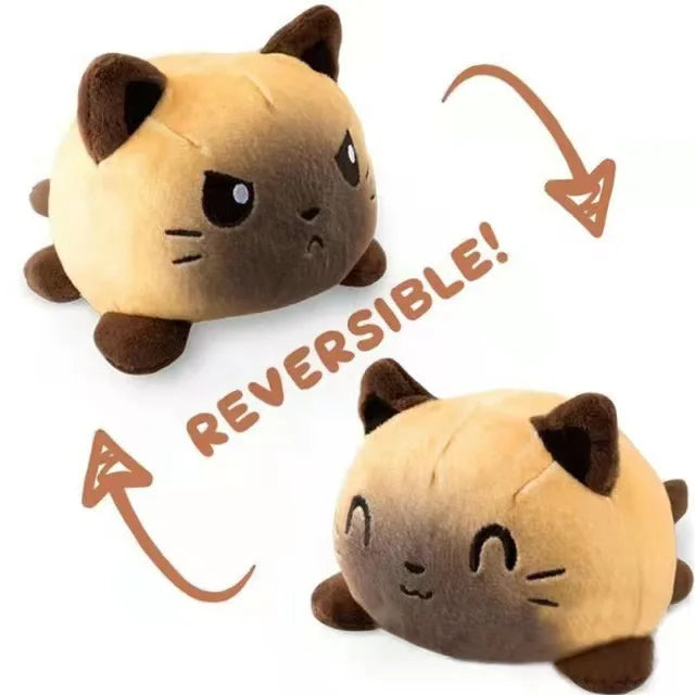 Boneco de Pelúcia Reversível 3 em 1 🐱🐢🦄