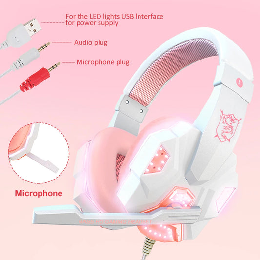 Headset Gamer Rosa 🎀