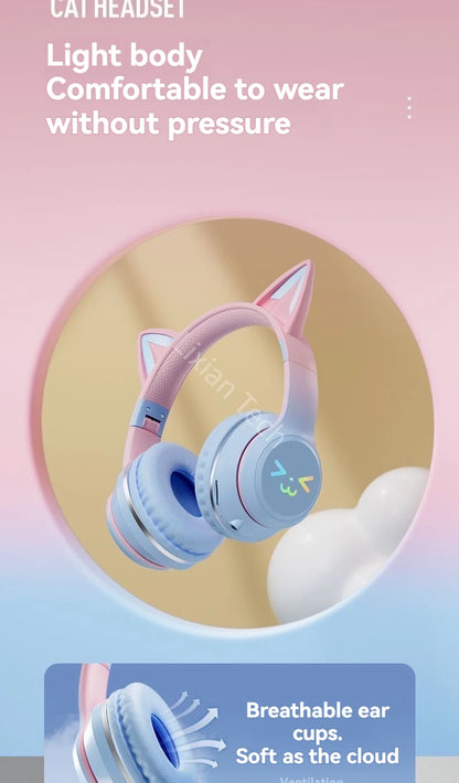 Fones Sem Fio Cat Ear RGB 🐱