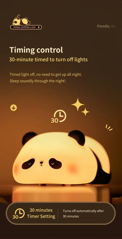 Luminária Panda Kawaii em Silicone 🐼