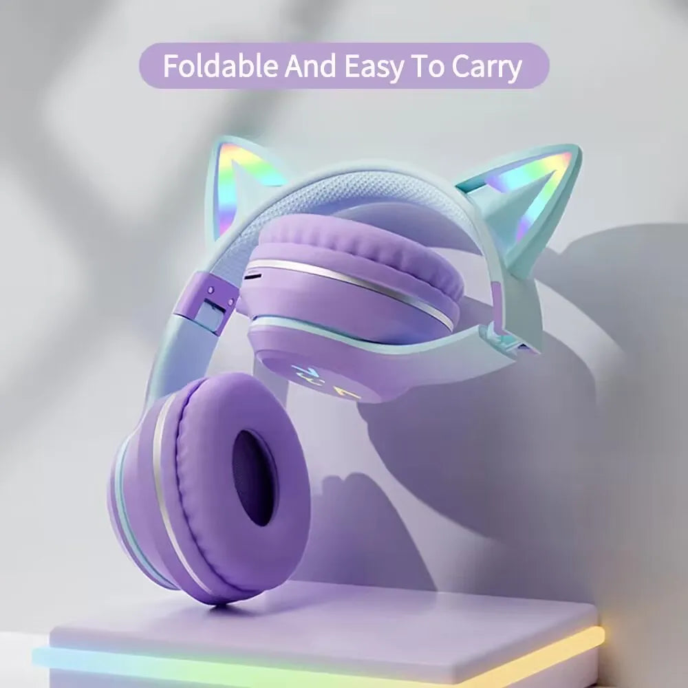 Fones Sem Fio Cat Ear RGB 🐱