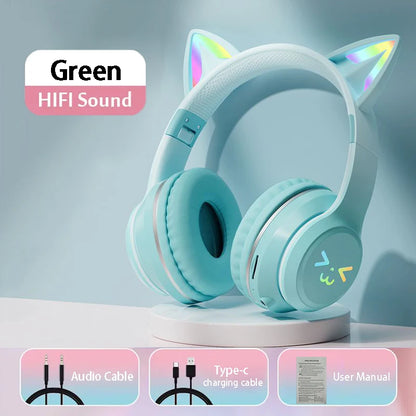 Fones Sem Fio Cat Ear RGB 🐱