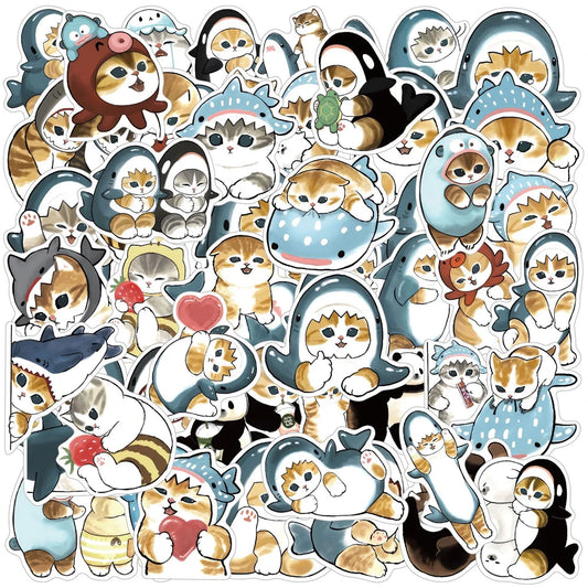Adesivos Kawaii de Tubarão🦈✨