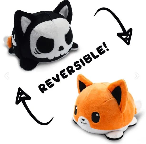 Boneco de Pelúcia Reversível 3 em 1 🐱🐢🦄