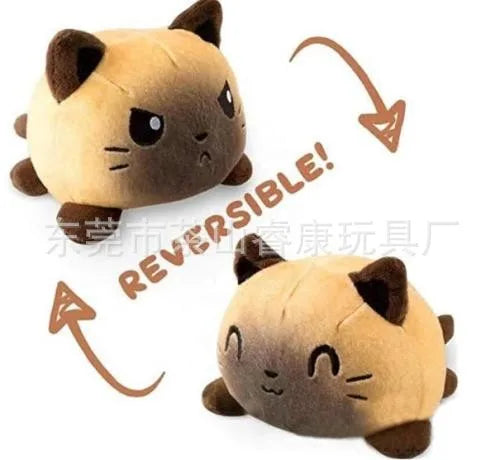 Boneco de Pelúcia Reversível 3 em 1 🐱🐢🦄