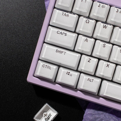 Teclado Jelly Rosa & Branco 123 Teclas 🍓
