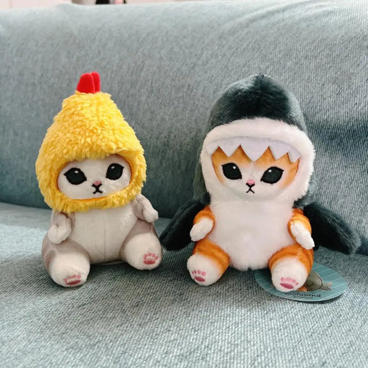 Chaveiro Pelúcia Kawaii Mofusand🐱🦈🍤✨