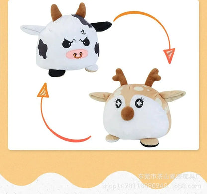 Boneco de Pelúcia Reversível 3 em 1 🐱🐢🦄
