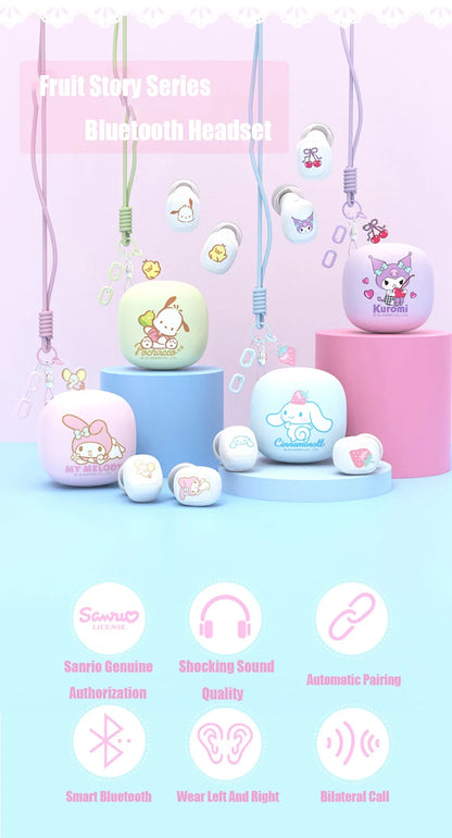 Fones Bluetooth Sanrio 🎀