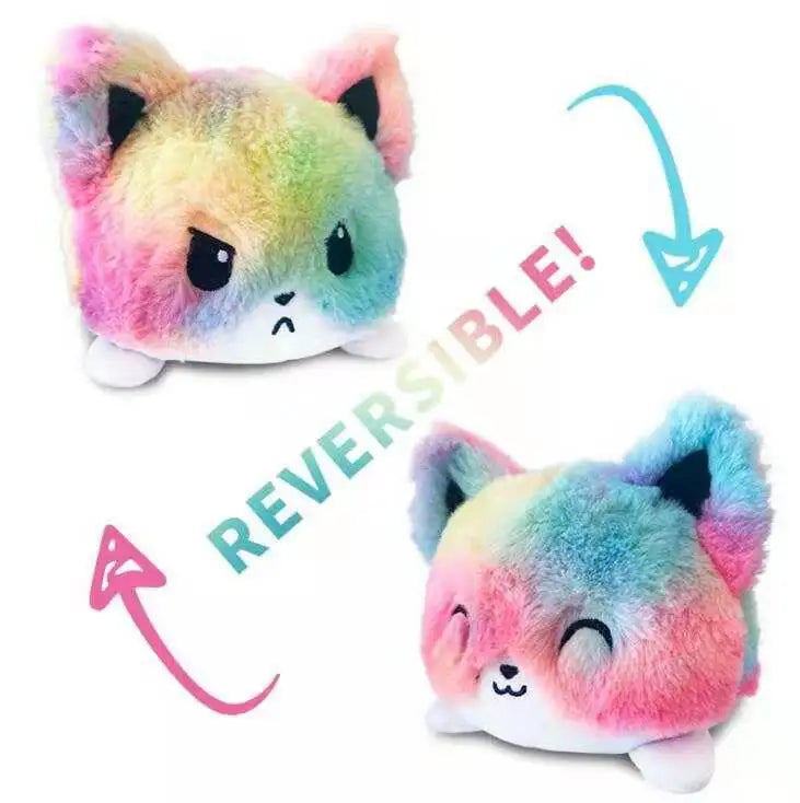 Boneco de Pelúcia Reversível 3 em 1 🐱🐢🦄