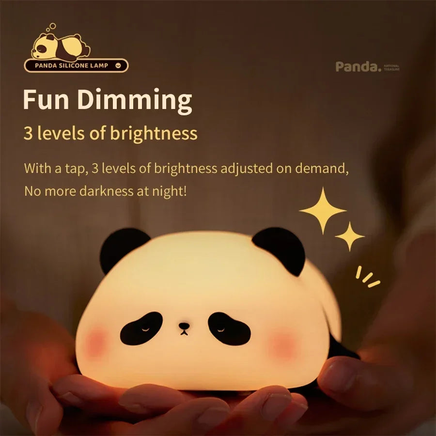 Luminária Panda Kawaii em Silicone 🐼