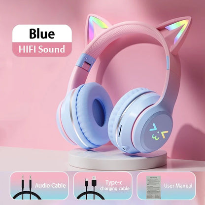 Fones Sem Fio Cat Ear RGB 🐱