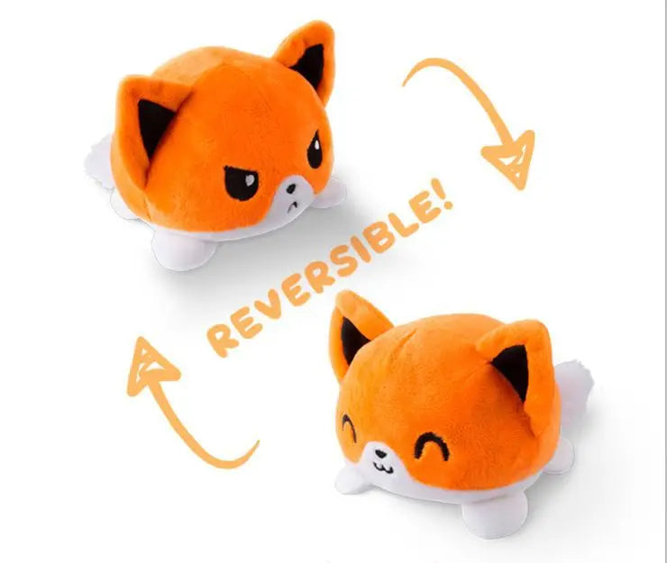 Boneco de Pelúcia Reversível 3 em 1 🐱🐢🦄